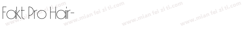 Fakt Pro Hair字体转换